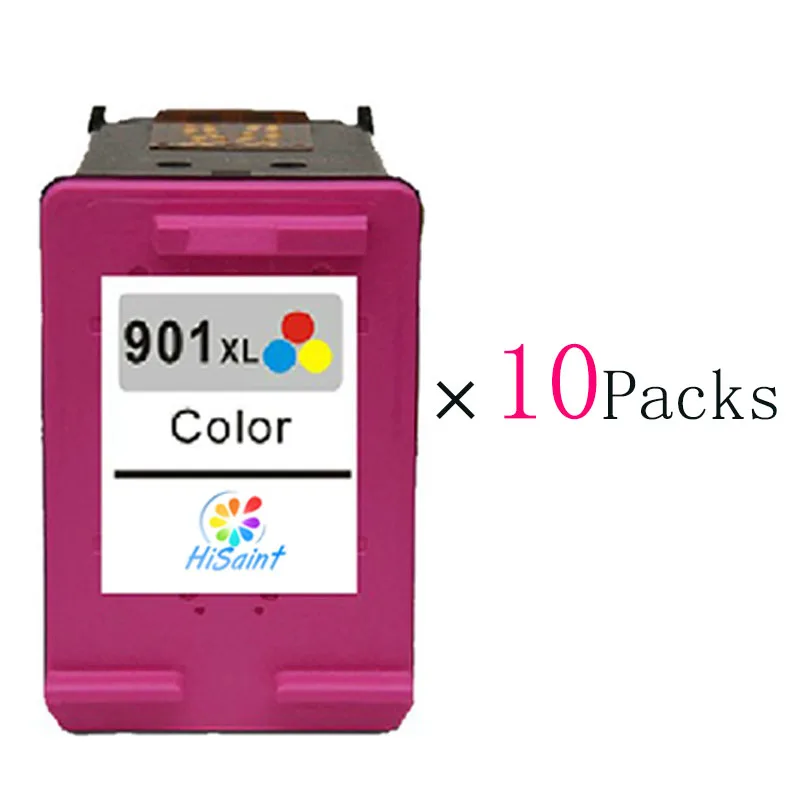 

10Pcs Compatible For HP 901xl Freies verschiffen qualitat kompatible tintenpatrone For HP 901xl  901 Tri-Color Ink Cartridge