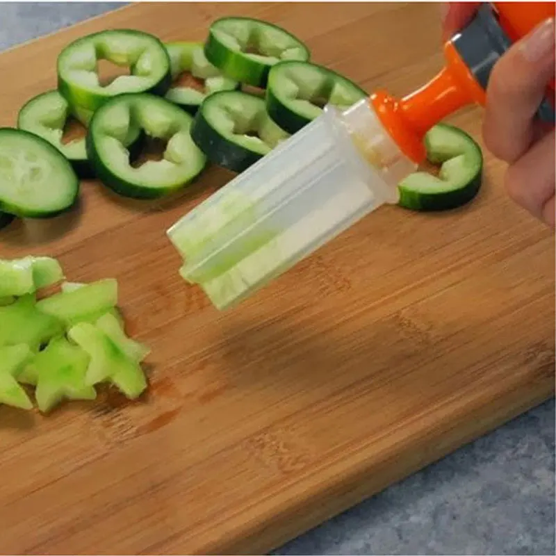 DAISUHOOM Plastic Vegetable Fruit Cutter Slicer Veggie Mold Set DIY for Cakes Cookie Decorating Molds Kitchen Tools Accessories - Image 4