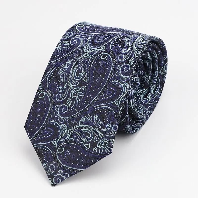 Популярный Галстук с узором "огурцы" для мужчин шелковые галстуки дизайнерские модные мужские галстуки 8 см темно-синие и красные свадебные галстуки в полоску - Цвет: 58