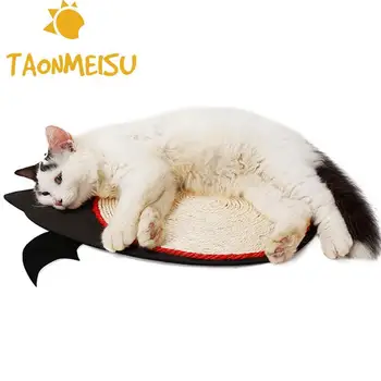 

Natural Non-toxic Sisal Hemp Pet Cat Kitten Toys Cat Scratcher Grinding Claw Carpet Mat Halloween Bat Pet Supplies