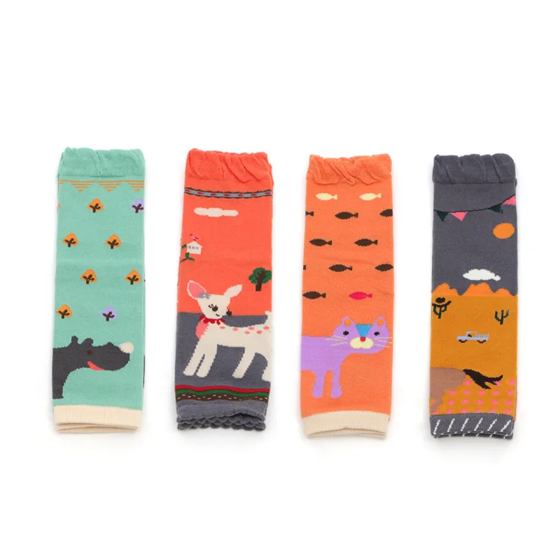 

Baby Leg Warmers Toddler Kids Knee Pads Boys Girls Legwarmers Safety Crawling Leggings Socks Kids Protector Soft Thicken 4pairs