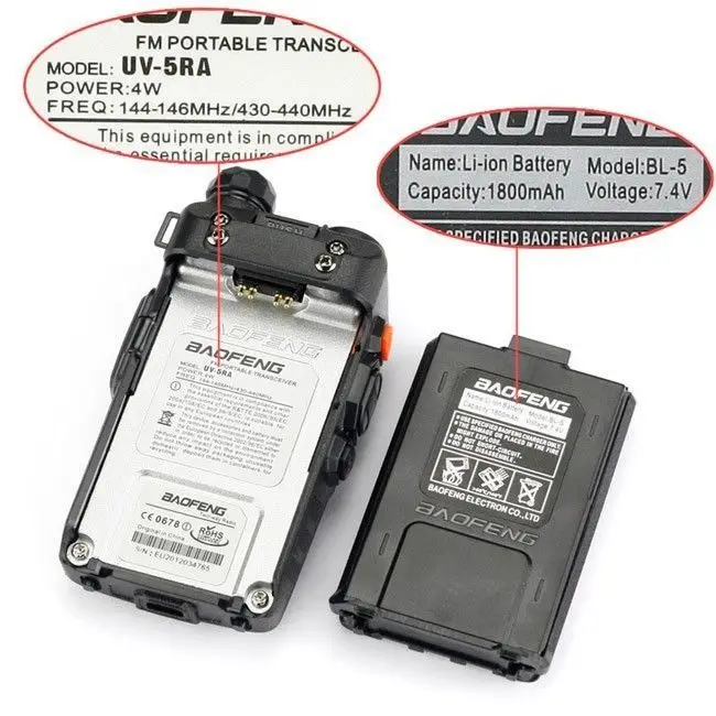 BAOFENG UV-5RA 5R-PLUS Новая версия 136-174/400-520 МГц двухдиапазонный радио+ динамик