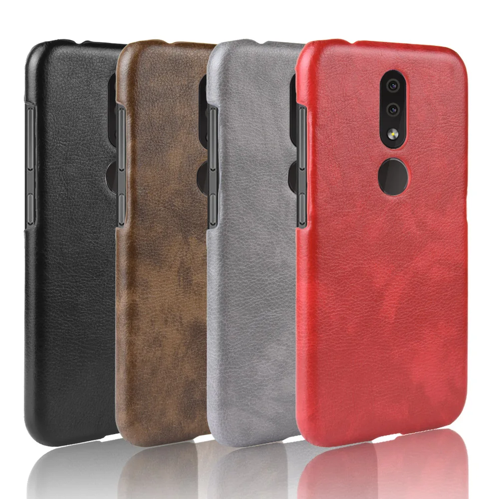 

for Nokia 4.2 2.1 3.1 3.2 5.1 6.1 7.1 8.1 Plus Cover Back Hard Litchi Luxury Leather Case Cover For X5 X6 X7 1 Plus 9 Pureview