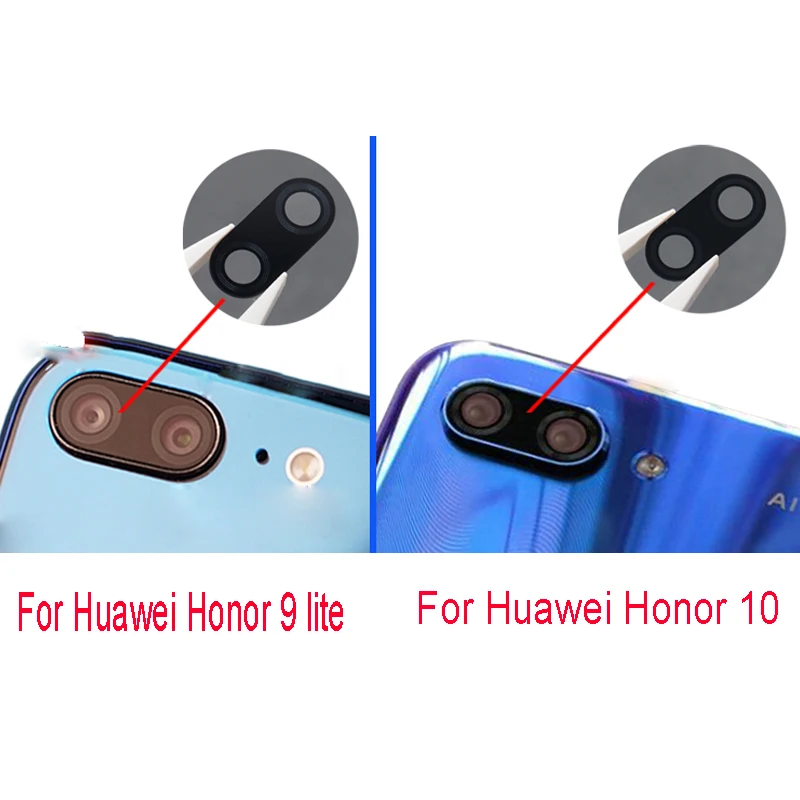 2 шт./лот для huawei Honor 9 lite/Honor 10 6X P20 Lite P30 Pro mate 10 lite задняя камера Стекло Объектив клейкая наклейка