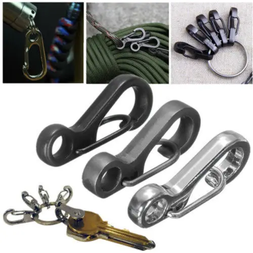 

EDC SF mini Quickdraw hook backpack spring hang paracord clasp hike mountain tactical Carabiner climb keyring survive camp gear