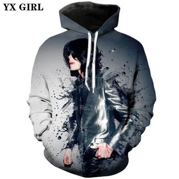 

YX GIRL Brand clothing 2018 Most Popular 3d hoodies King of Pop Michael Jackson Print Men Women Casual Hooded Sweatshirt