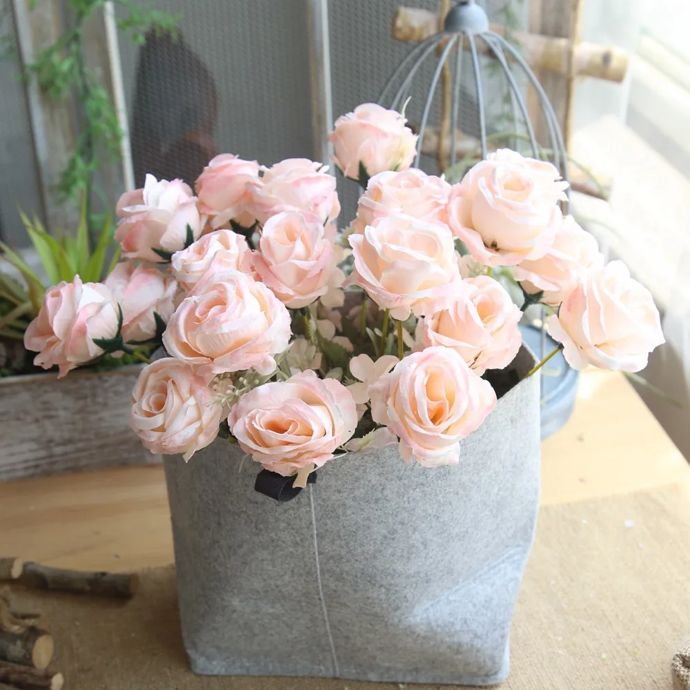 Европейская роза искусственный цветок шелк высокое качество свадебное украшение зимний праздник большой цветок красный украшение для дома осень