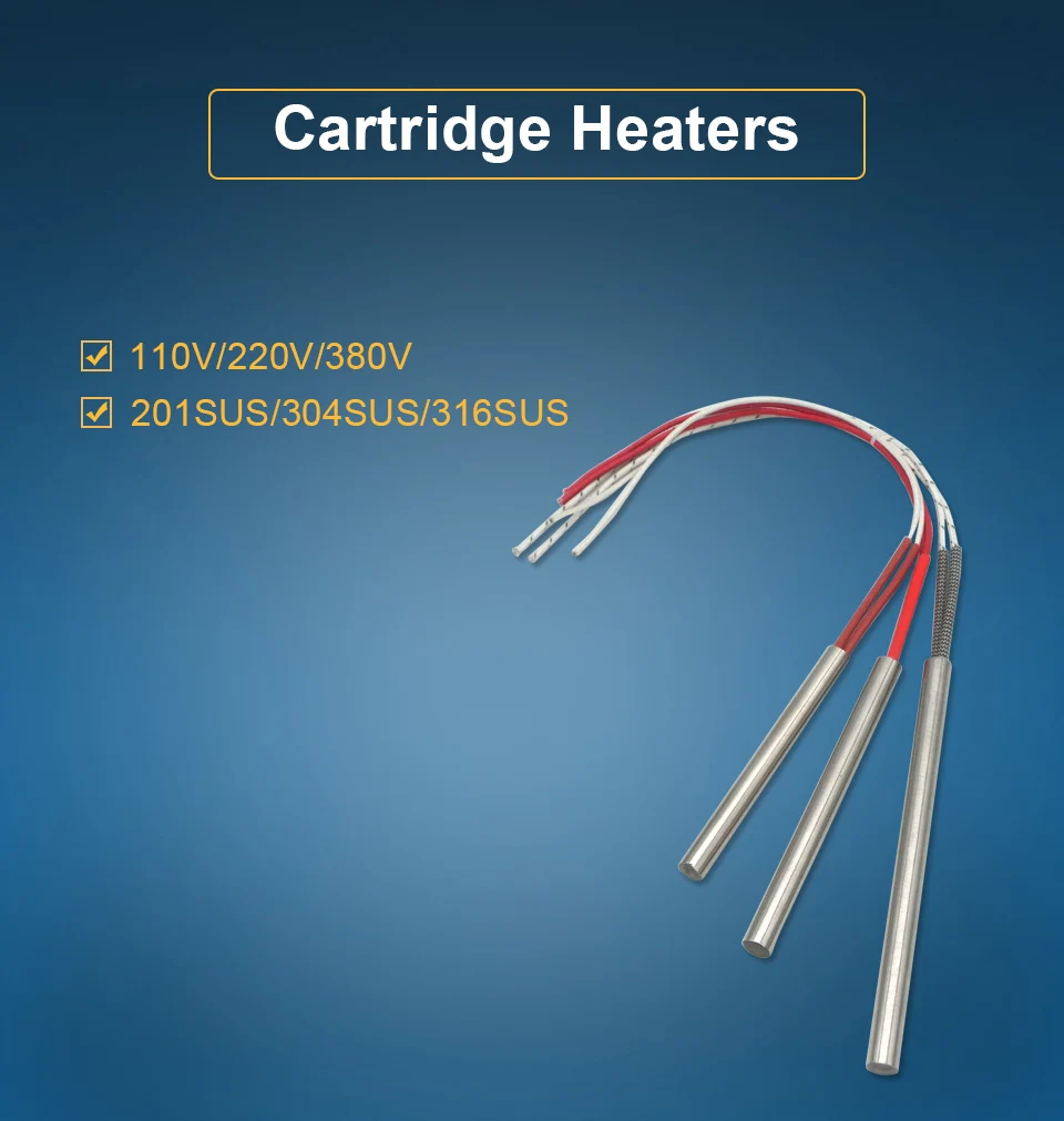 LJXH картридж нагревательный элемент 2 шт. 9,5 мм x 120 мм/0,37" X 4,72" AC110V/220 В/380 В картридж резисторы 300 Вт/350 Вт/450 Вт