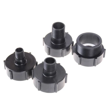

4styles Gallon IBC Tote Tank Drain Adapter Coarse Thread Garden Hose 2" To 1/2" 3/4" Black