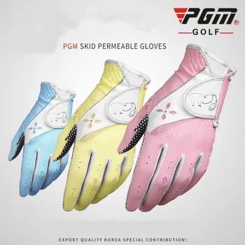 

1 Pair PGM Golf Gloves Lady PU Fabric Slip-proof and Wear-resistant Gloves Caddy Gloves