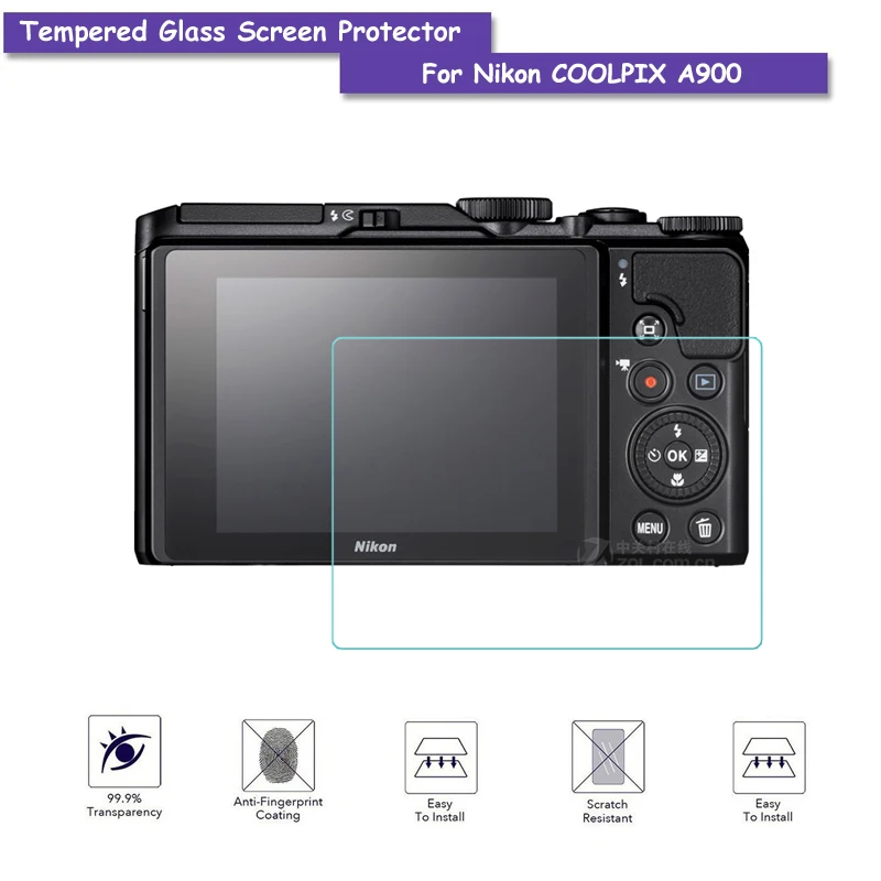9H Tempered Glass LCD Screen Protector Real Glass Shield Film For Nikon COOLPIX A900 Camera Accessories