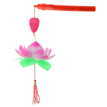 

Portable Chinese Lantern Musical Blossom Lotus Flower Light Lamp Party Glowing Lanterns Mid-Autumn Festival Lantern