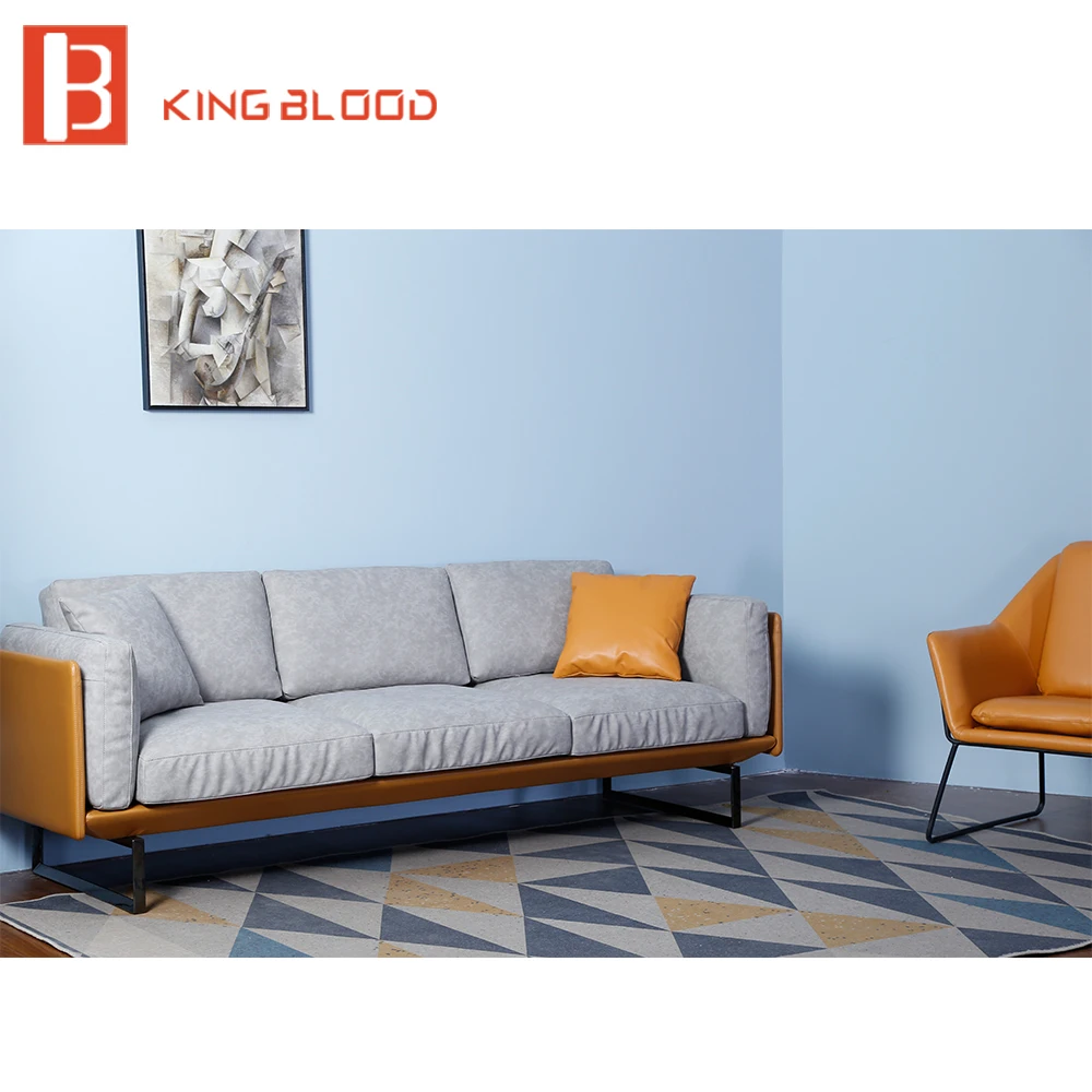 Luxury Modern Hotel Lobby Italy Nappa Leather Sofa Set Furniture for Sale