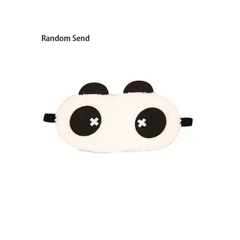 

1Pc Sleep Eye Mask Shade Nap Cover Blindfold Face White Panda Shading Sleep Cotton Goggles Aid Relax random type