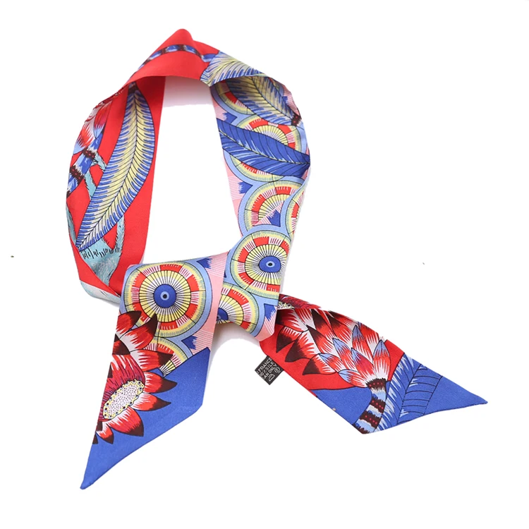 

Monkey Print Scarf Women Pure Twill Silk Ribbon Bag Hat Headband Hairband Neck Head Scarves 85x5cm KCJ82
