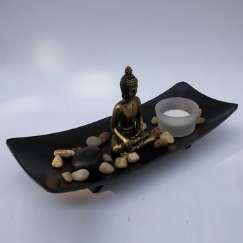

25.5*9.8*4cm Buddhism Candlestick Incense Holder Furnishing Articles Set Decor