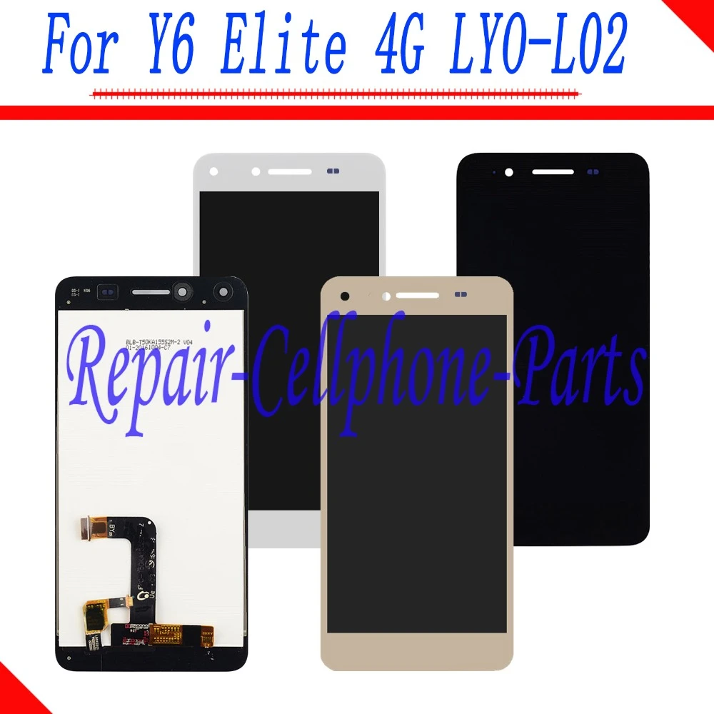100% Full LCD Display + Touch Screen Digitizer Assembly Replacement For Huawei Y6 Elite 4G LYO L02 Tracking Number|touch screen lcd touch screenlcd display touch screen