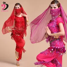 Набор костюма для танца живота длинный Цыганский костюм Восточный танец живота Болливуд индийский бальный сценический топ с кисточками+ штаны 4 цвета