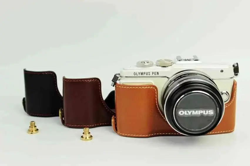 Из натуральной кожи Половина Камера нижней части корпуса для Olympus E-PL8 EPL8 E-PL7 EPL7