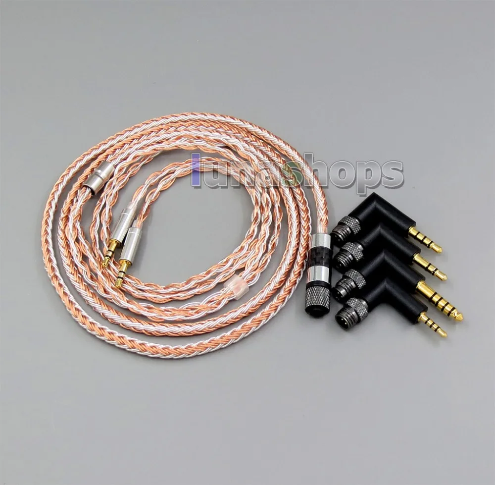 

LN006227 4 in 1 Plug 16 Cores OCC + Pure Silver Plated Cable for Hifiman HE400S HE-400I HE560 HE-350 HE1000 V2 Headphone