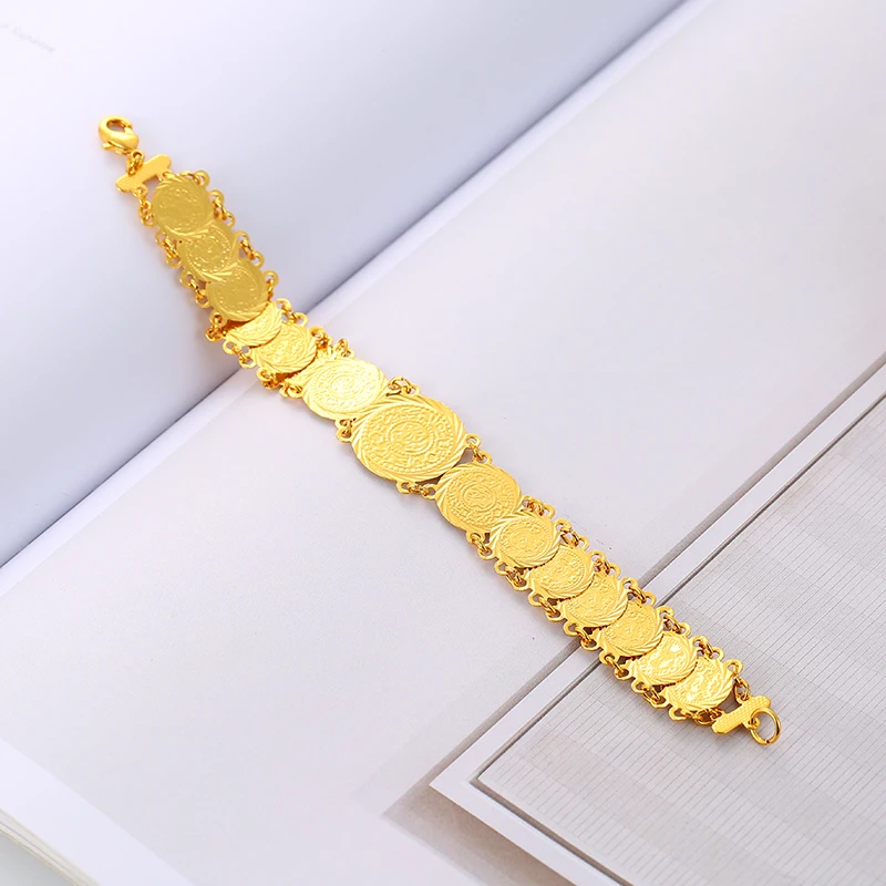 

Fashion Classic Money Coin Bracelet Muslim Coins Bracelet for Women Middle Eastern Arab Jewelry Accessories Gifts