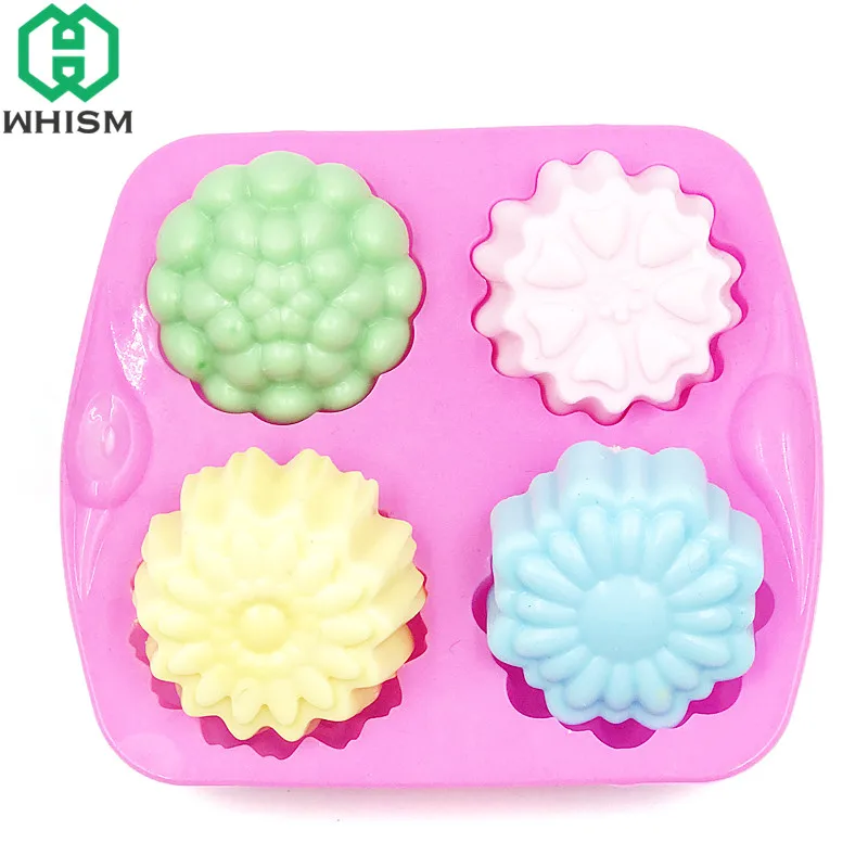 

WHISM Silicone 3D Chocolate Soap Mold Cake Candy Baking Mould Baking Pan Tray Silicone Molds DIY Handmade Jewelry Making Moulds