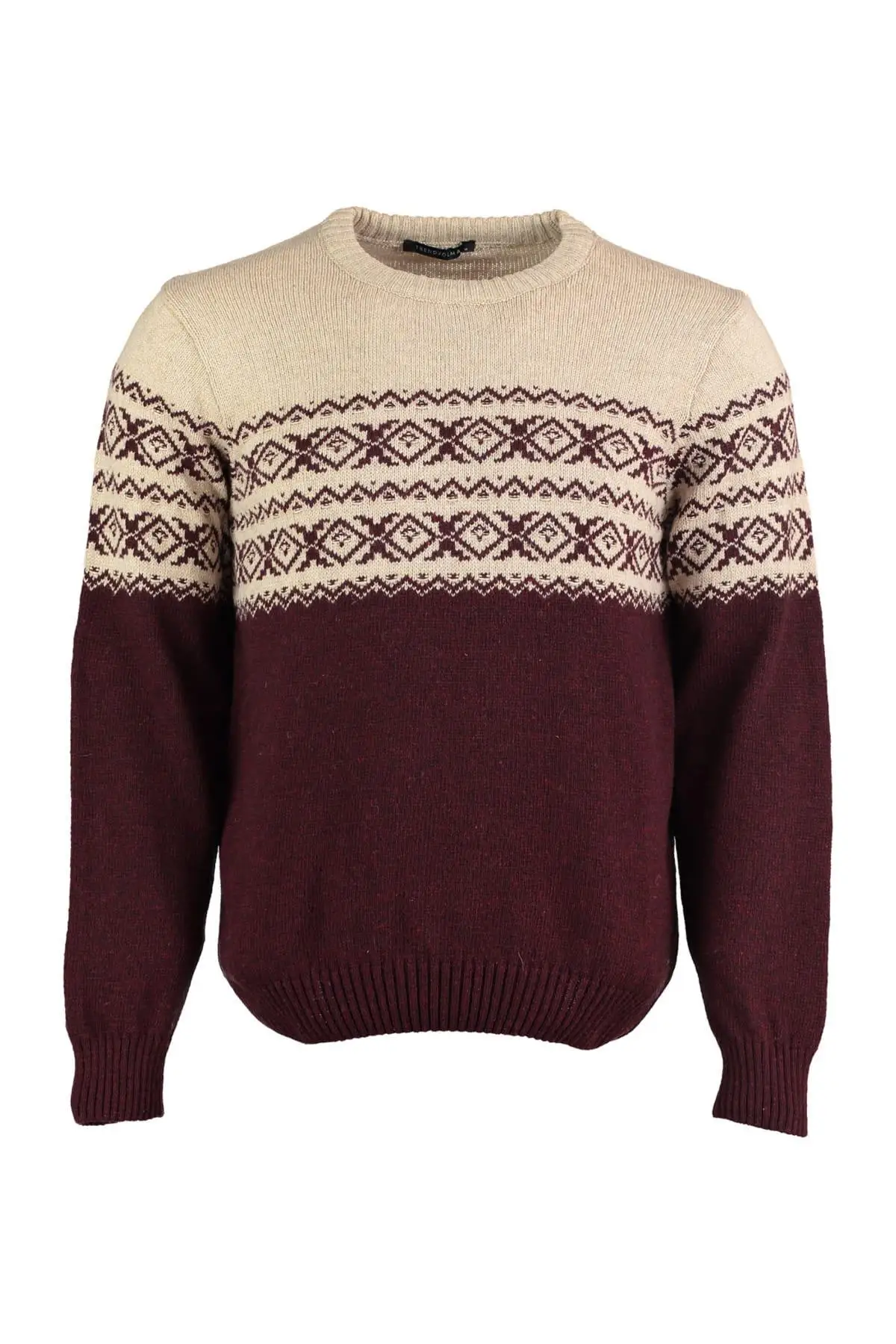 

Trendyol Beige Men 'S Bike Collar Sweater TMNAW20FT0010