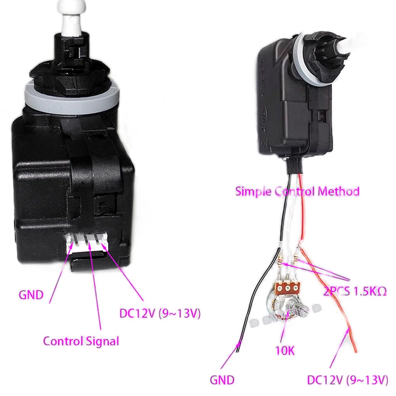 12V Авто Мотор настройки передних фар для линейный Servo Мотор-редуктор линейный привод для скорости 1 мм/сек