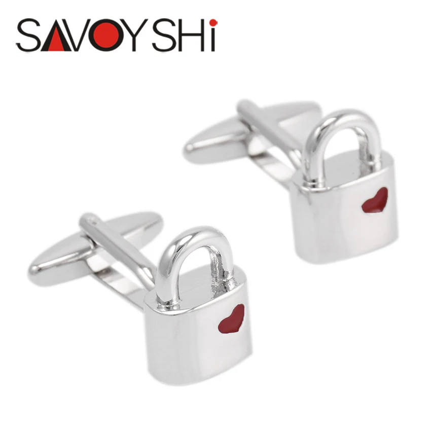 Серебряные запонки SAVOYSHI с замком для мужской рубашки высокого качества эмалью и