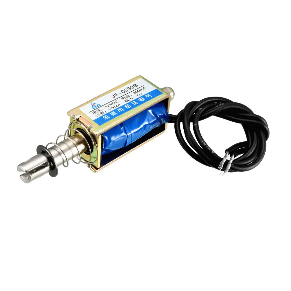 

Uxcell DC 6/12V Solenoid Electromagnet 300mA 5N 10mm Pull Push Type Open Frame Linear Motion Solenoid Electromagnet 1PCS