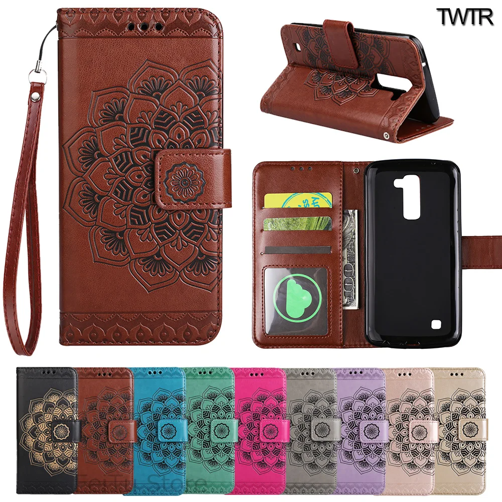 

Flip Case for LG K10 Lte K 420n 430 LGK430 Floral Case Phone Leather Cover for LG K 10 K410 K420N K430DS Wallet Mobile Phone Bag