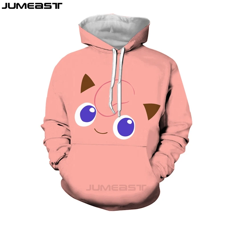 Jumeast бренд для мужчин/для женщин 3D печатных Толстовка Jigglypuff с длинным рукавом спортивный пуловер модные весенние толстовки