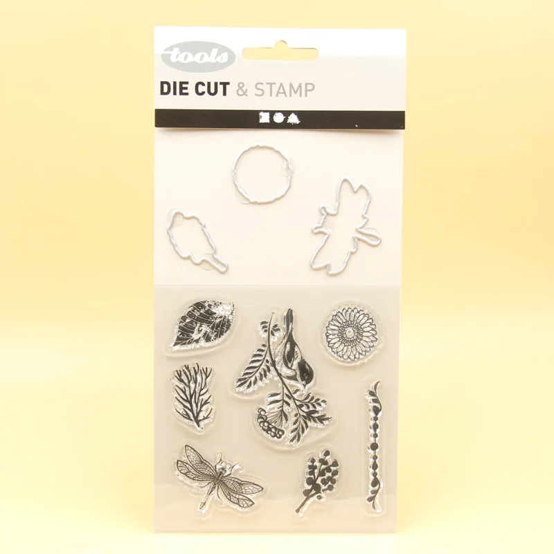 

KLJUYP Plants Transparent Stamp Cutting Dies for DIY Scrapbooking/Card Making/Kids Fun Decoration Supplies 01101