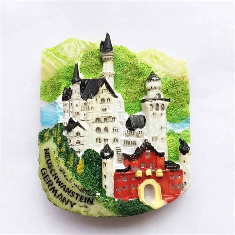 

Creative Neuschwanstein Pattern Refrigerator Magnetic Sticker Germany Landscape Fridge Magnet Home Decor Wholesale Drop Shipping