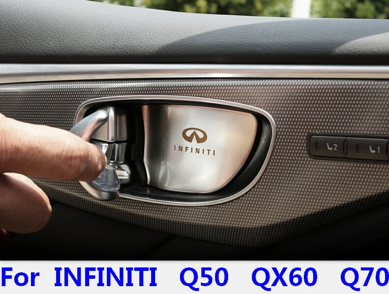 interior Accessories chrome for infiniti Q50 QX60 Q70 FJ35 inside door