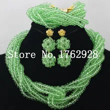 Роскошные косы, ювелирные изделия с кристаллами, зеленая и оранжевая свадьба в Африканском нигерийском стиле, ювелирный набор, Горячая