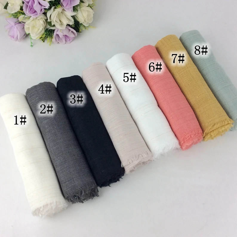 

Soft Color Golden Thread Women Scarf Fringe Pashmina Bandana Muslim Scarves Echarpe Wrap Muffler 10pcs