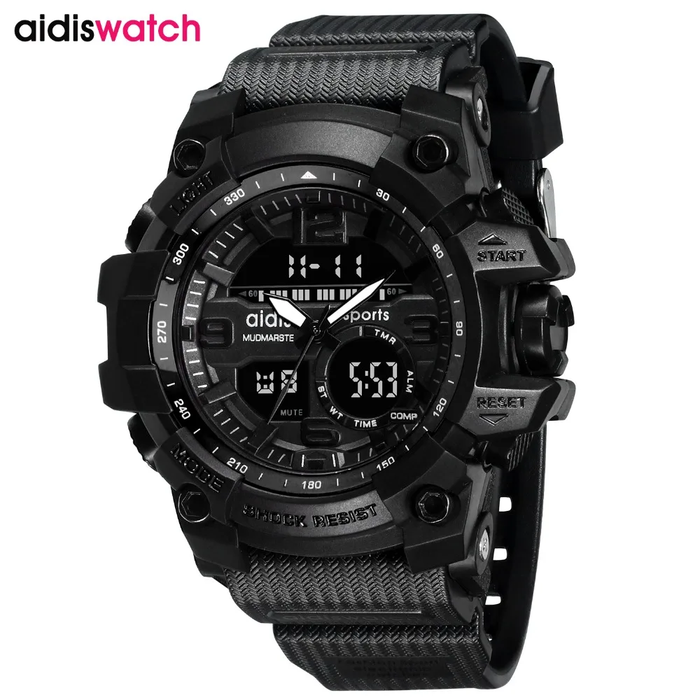 

2019 New Brand Addies Fashion Watch Men G Style Waterproof Sports Military Watche Shock Luxury Analog Digital Sports Watches Men