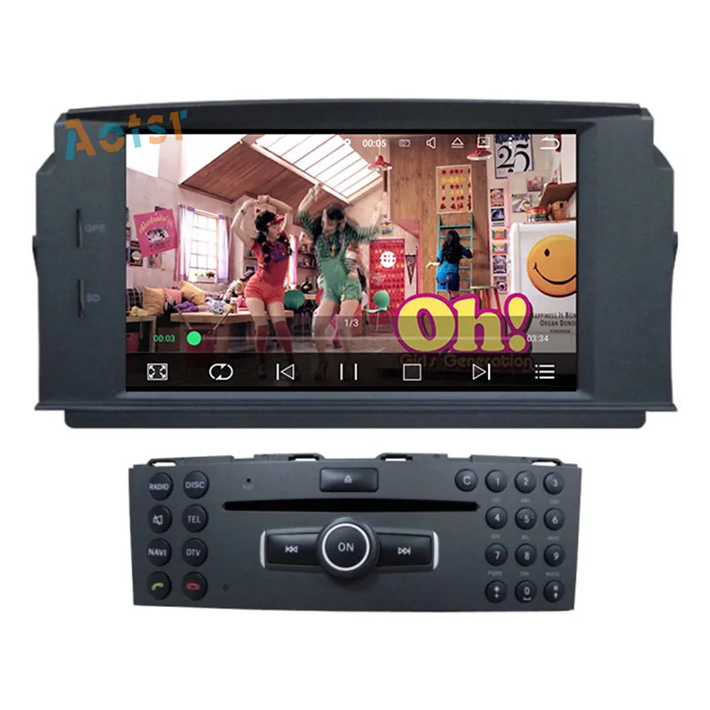 Android 8,0 автомобильный DVD плеер с gps-навигатором для MERCEDES BENZ C Class C200 C180 W204 2007-2011 автомобиль радио стерео головное устройство 4 Гб+ 32 ГБ Octa Core