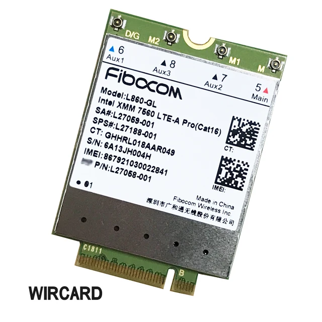 Miwaimao L860-GL FDD-LTE TDD-LTE Cat16 4G Module 4G Card SPS#L27188-001 4G Card for HP Laptop