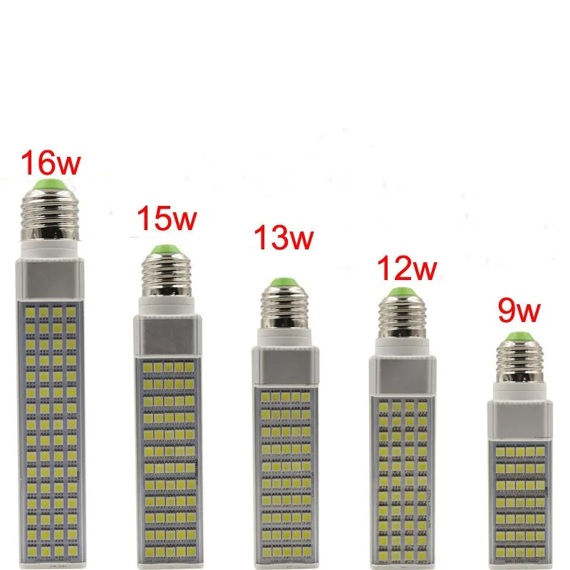 Лампада G23 G24 E27 7 Вт 9 Вт 12 Вт 13 Вт 15 Вт 16 Вт 85 В-265 в/AC горизонтальная вилка лампа SMD5050 Bombillas светодиодный PL кукурузная лампа Точечный светильник CE RoHS