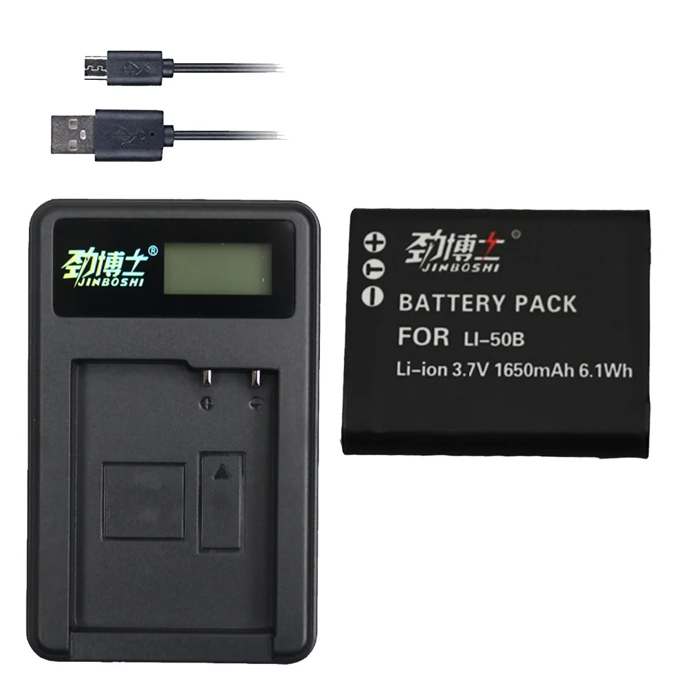 

New 1x Li-50B Li50B Li50B Battery + LCD USB Single Charger For Olympus Mju 1020 SP-800UZ Stylus 1010 u 1010 1020 Ricoh CX3 CX4