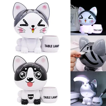 

Desk Lamp LED Cartoon Cute Crafts Pen Holder Charging Night Light Decoration TN99