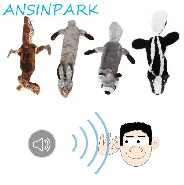 ANSINPARK милые плюшевые игрушки писк питомца Вольф кролик животное плюшевая игрушка