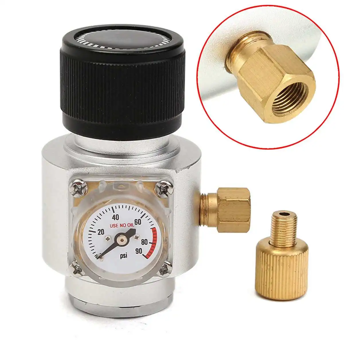 

0~90 PSI Regulator Home Brew Kit CO2 Charger G5/8 for Draft Beer Kegerator Soda Mini CO2 Regulator Connector Set Home Brew