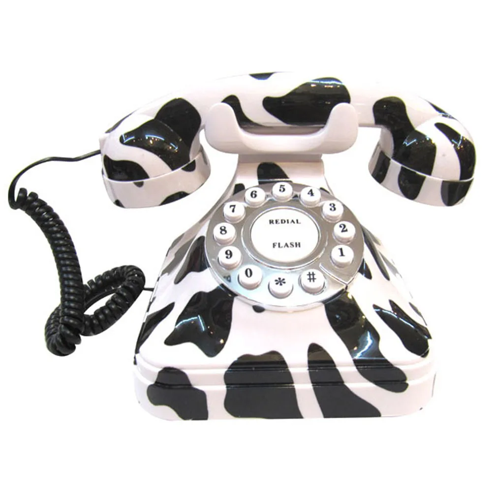 Novelty Milk Cow Style Vintage Dial Old Fashioned Classical Home Desk 