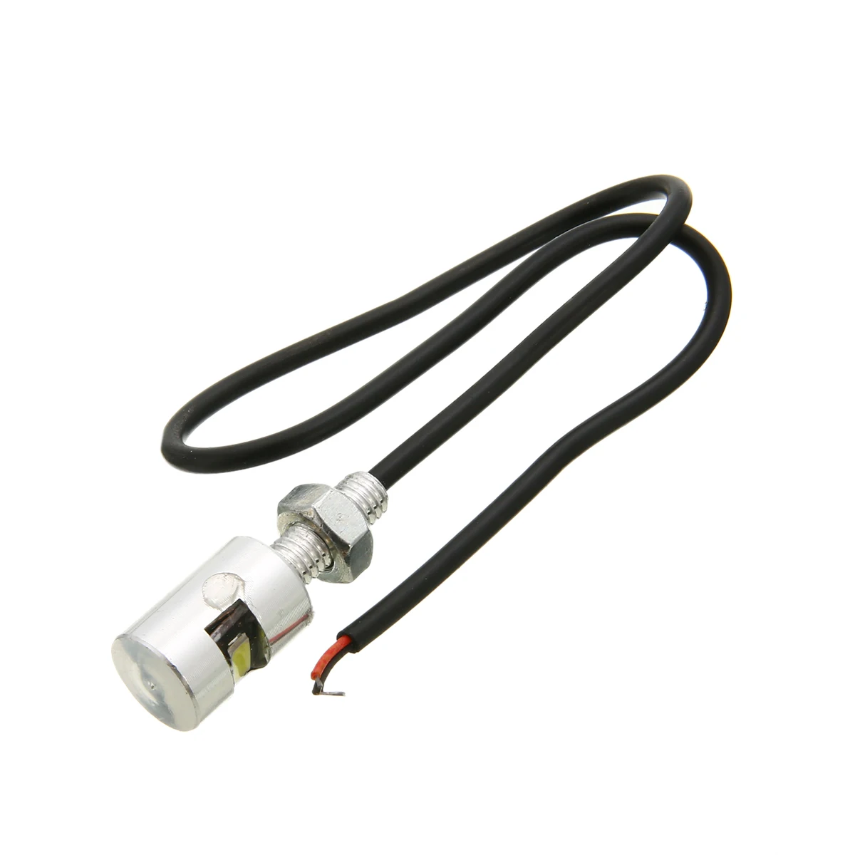 2X 12V White Motorcycle Led License Plate Screw Bolt Light Motorbike Car Number Plate Lamp Bulb Chrome
