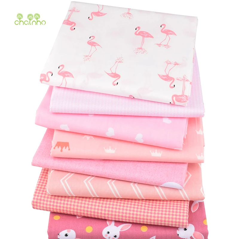 Chainho, розовая серия мультфильмов, саржевая хлопковая ткань с принтом, Лоскутная Ткань для шитья и стеганого шитья, материал для малышей и детей, CC318