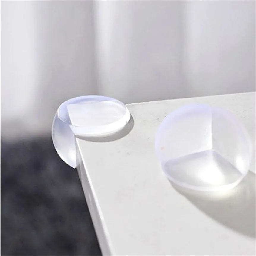 

20pcs Round PVC Right Angle Toddler Baby Child Kids Desk Table Edge Corner Safety Protector Guards Sticker Pad Anti Crash Bumper