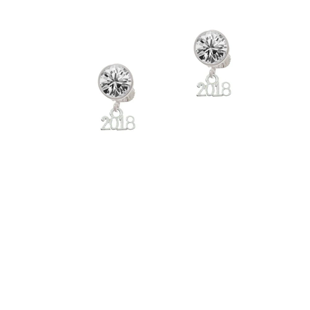 Mini Year 2018 Crystal Clip On Earrings (1)